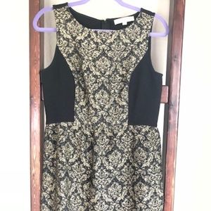 Loft Gold Metallic Dress